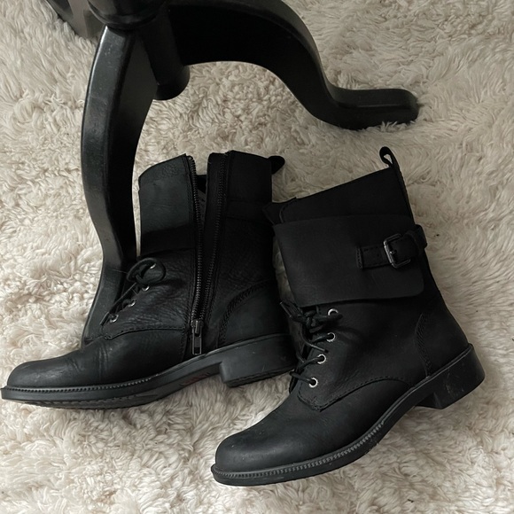 Kodiak Black Leather Callwood Waterproof Cuff Boots Size 7 - Picture 2 of 14